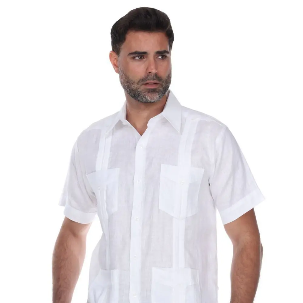 Gio Custom Guayabera White (Add Logo)
